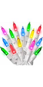 PREXTEX Bright &amp;amp; Colorful Christmas Lights