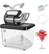 COSTWAY Electric Ice Crusher, 660 LBS/H Snow Cone Machine with Dual Blades, 300W ETL Approved Sha...