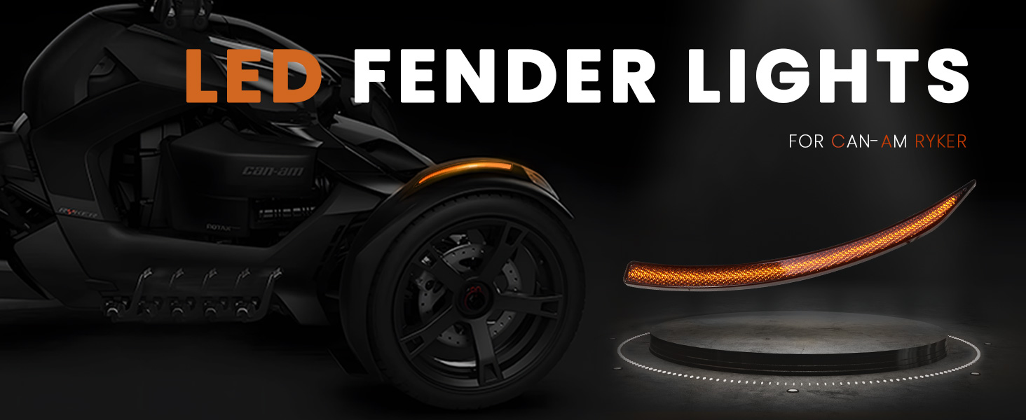 LUXEMOTO LED Front Fender Lights for CanAm Ryker, 2PCS