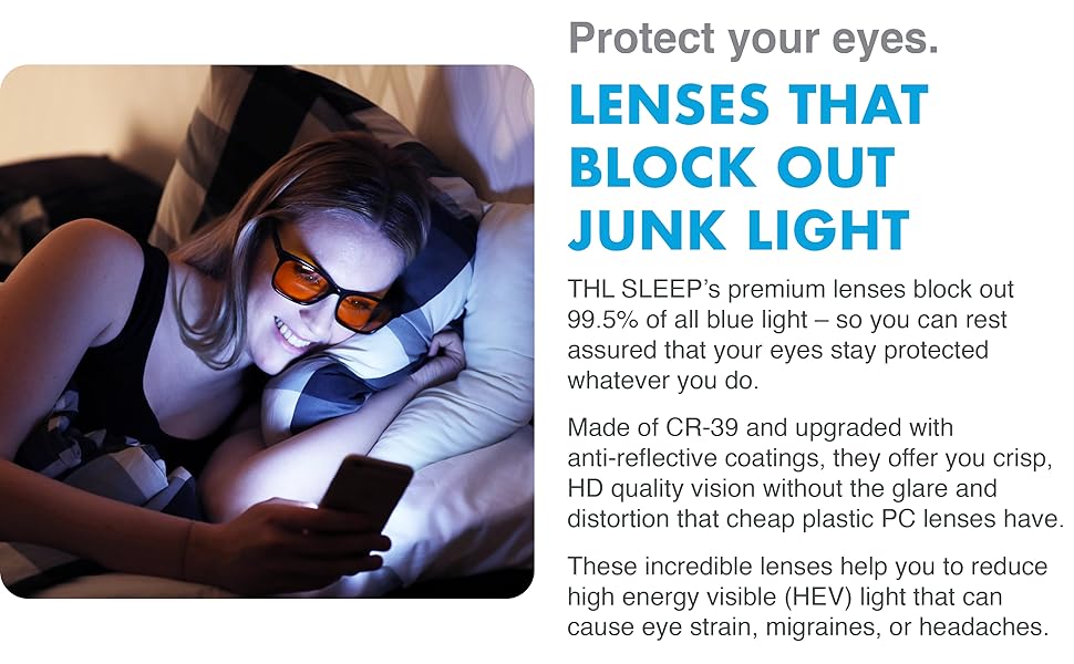 Amber Blue Light Blocking Glasses for Sleep Computer