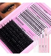 wiwoseo Lash Spikes Lash Clusters with Bottom Lashes Cluster Manga Eyelash Cluster Eyelash Extens...