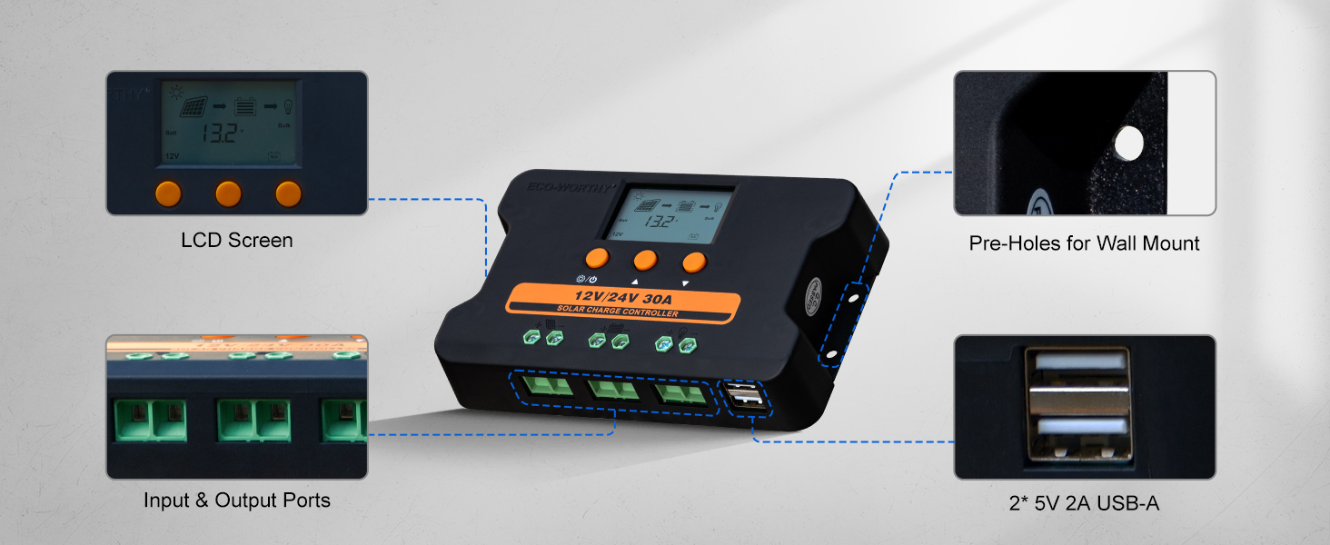 solar charge controller 30amp