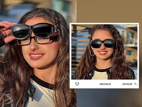 Myiaur Polarized Fit Over Glasses Sunglasses for Women
