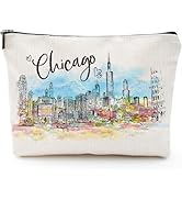 Sitsink Chicago Souvenirs Travel Essentials - Watercolor Chicago City Gifts for Woman, American S...