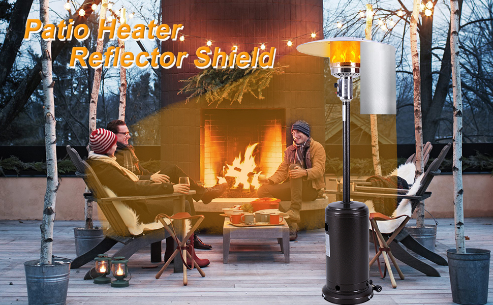 Foldable Patio Heater Reflector Shield, Indoor Heat Lamp