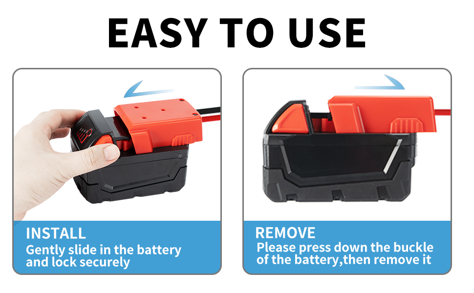 Kzreect Power Wheels Adapter for Milwaukee Battery M18