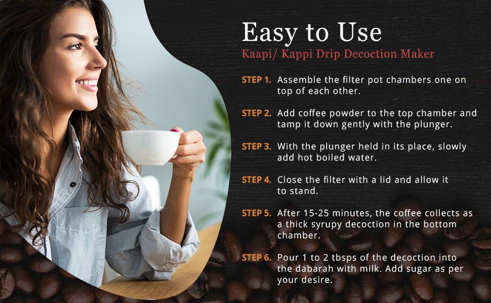 Prithi Home's and Kitchen Stainless Steel South Indian Filter Coffee