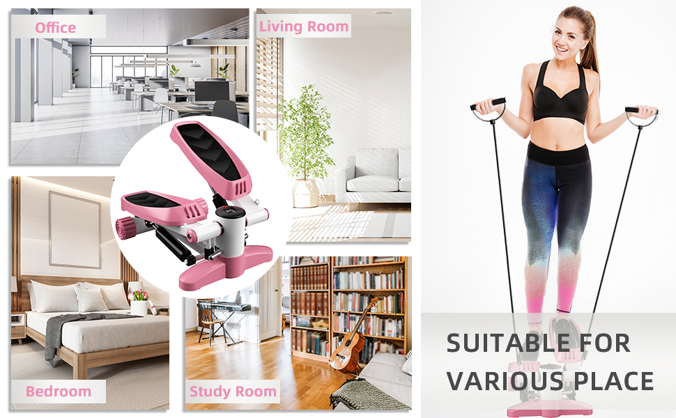 Fitness steppers for use at home