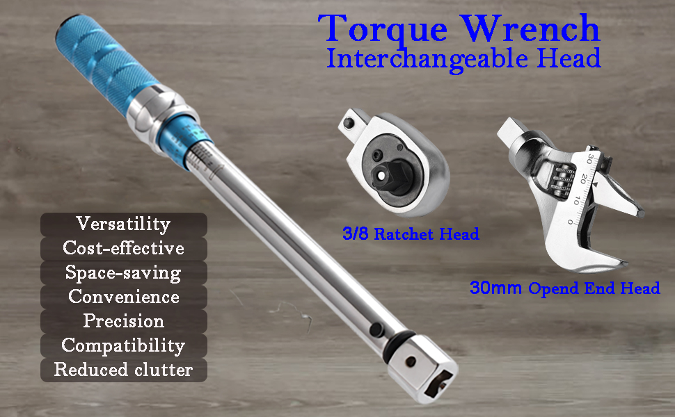 COTOUXKER Adjustable Torque Wrench, 5 to 60 Nm Open End Torque Wrench