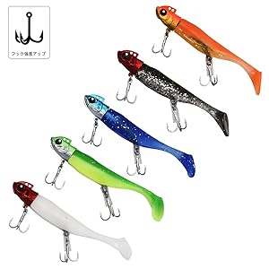 ソフトルアー Amazon.co.jp: ColorGo ワーム ソフトルアー ジグヘッド 21g 30g