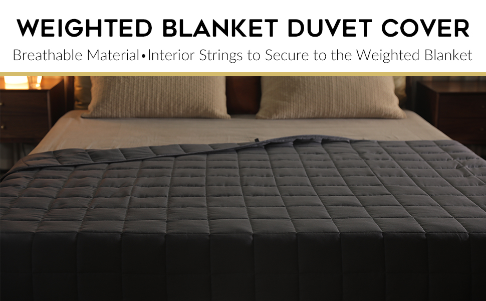 YnM Exclusive Cotton Duvet Cover for Weighted Blankets with 16 Strings