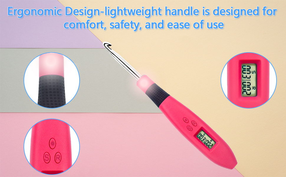 BLGWXCN Counting Crochet Hook Set, Ergonomic Design with
