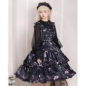 に*こ様 petite robe noire フリル金箔ボリューム BettyBoop]レースレイヤーどフリルミニドレス ブラック - ULKIN