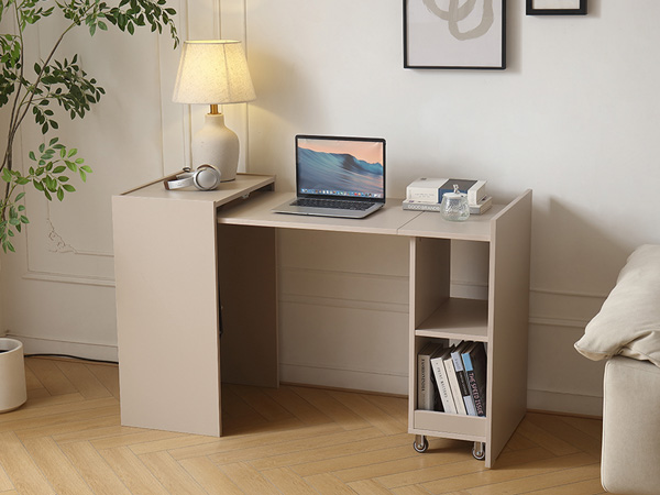 折りたたみデスク 多機能机 pcデスク 収納棚付きテーブル 伸縮式パソコンデスク Amazon｜FUNROLUX 折りたたみデスク 多機能机 pc 作業台 収納棚付き