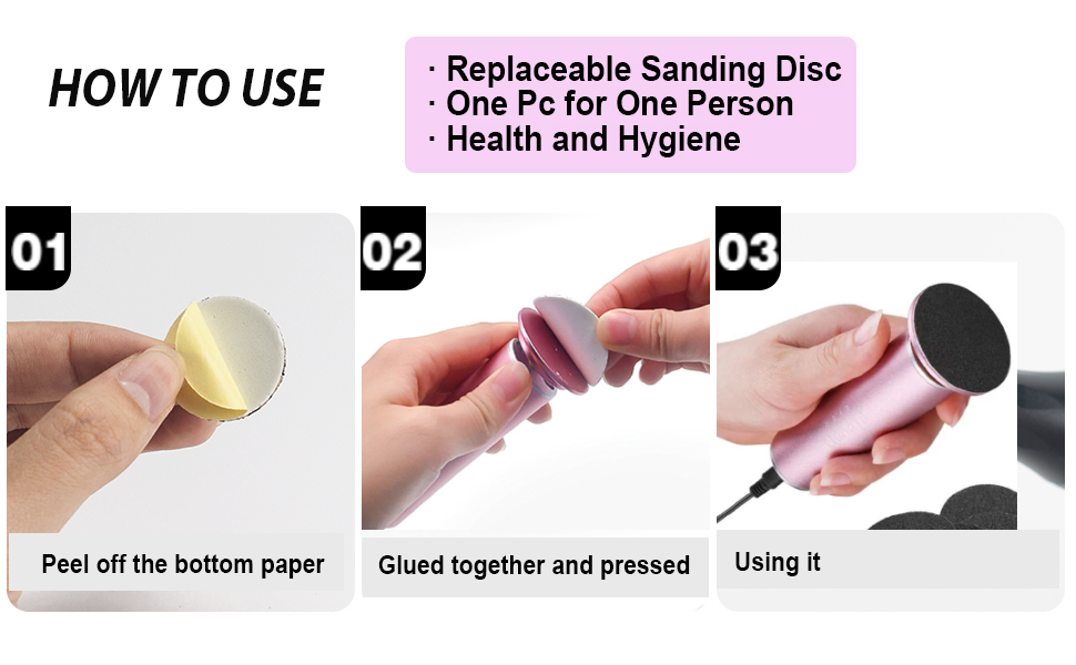 Electric Callus Remover Replacement Sandpaper Discs Replacement for Electric Callus Remover