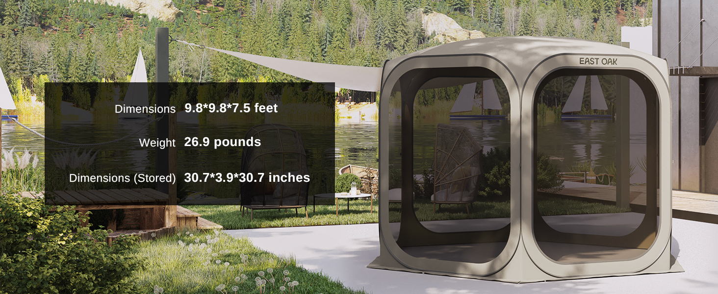 EAST OAK Screen House Tent PopUp, Portable Screen Room