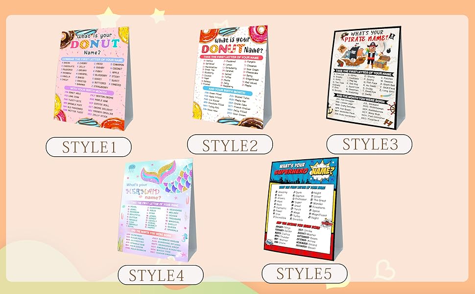 What is Your Donut Name Game
