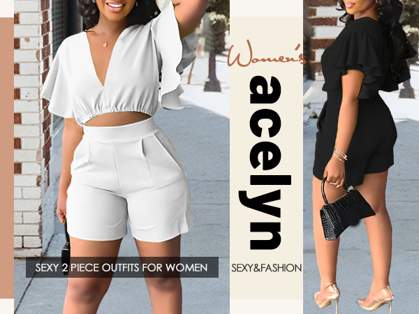 apolina Maren Short Set セットアップ 3-5y Amazon.com: acelyn Women's Sexy Summer 2 Piece Outfits
