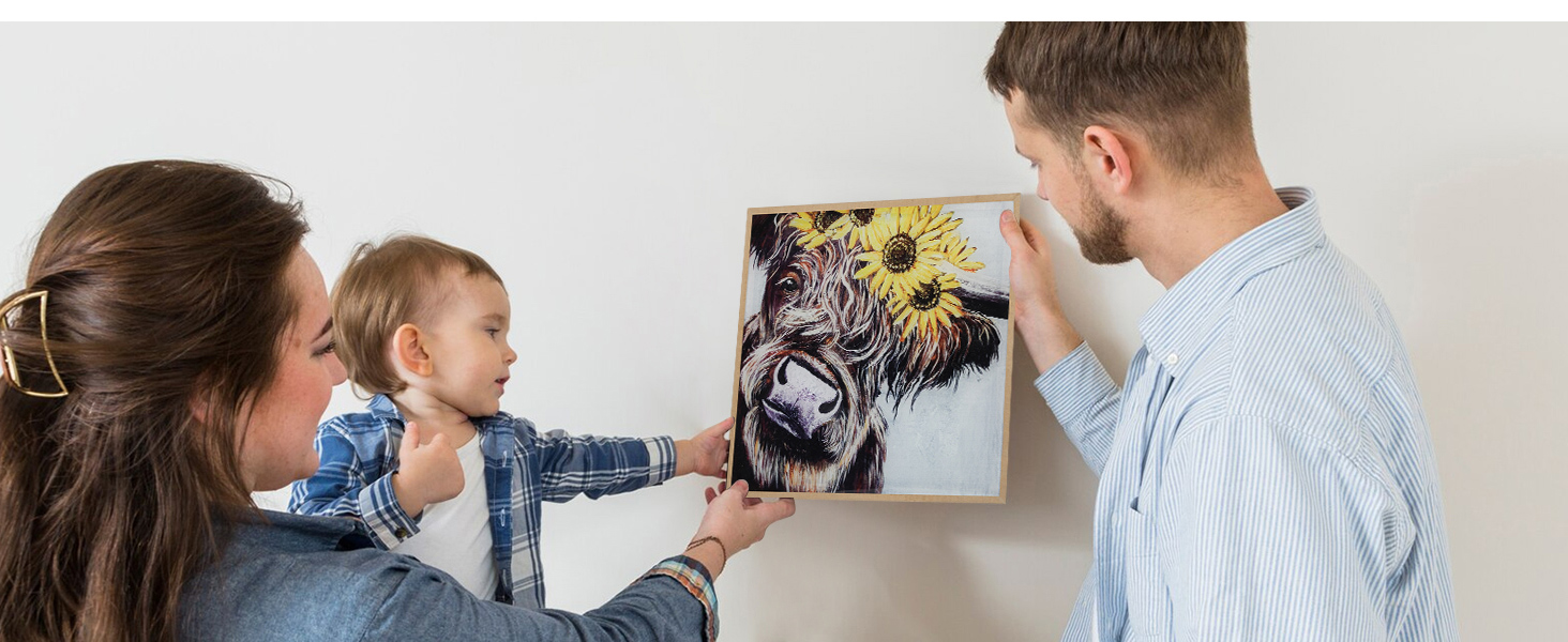 wall decor painting night light solar decor for home