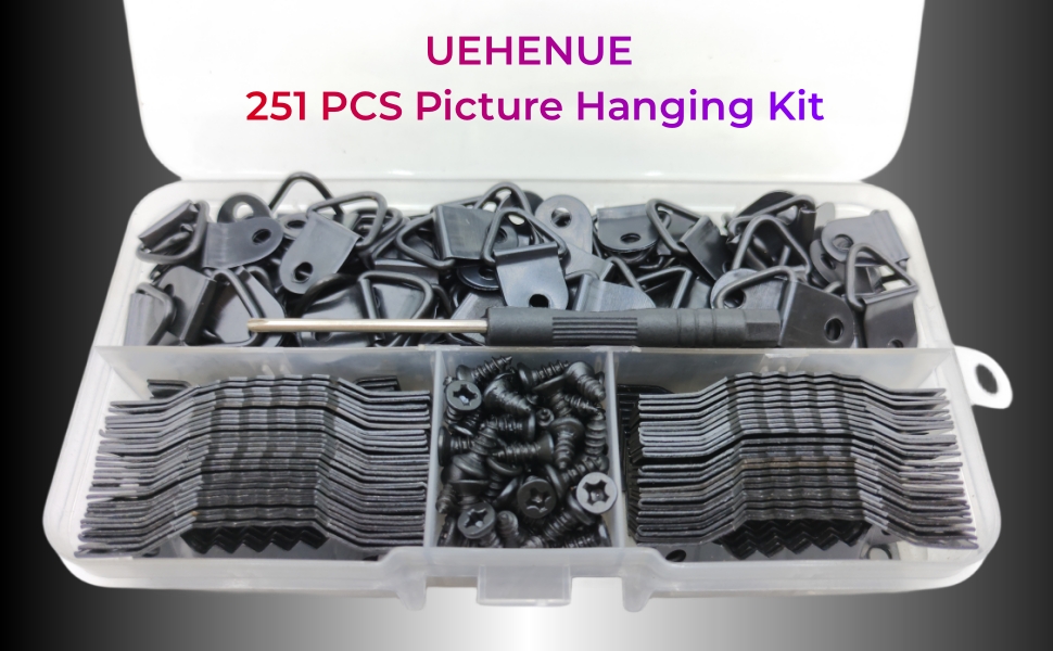Picture Hanging Hardware with Paired Quantity Picture Frame Hanging