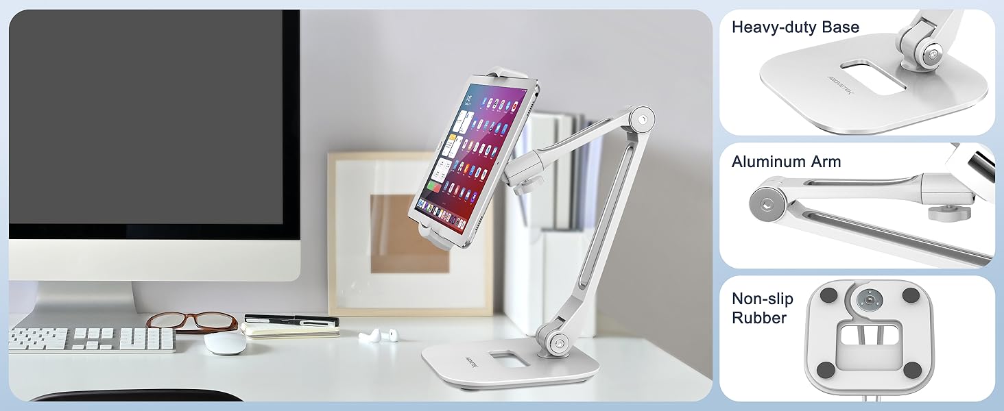 Long Arm Aluminum Tablet Stand