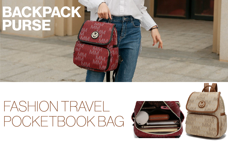 MKF Backpack Purse for Women & Teen Girls