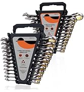 SUZUME 24 PCS SAE and Metric Ratcheting Wrench Set (1/4