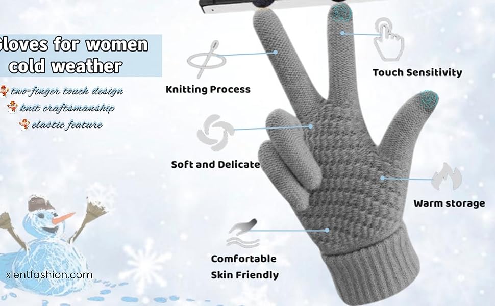 warmth gloves Cold weather touchscreen gloves fashion accessories Touch screen-enabled gloves