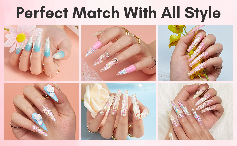 Makartt Glitter Acrylic Nail Powder, 2oz Mixed Sparkly