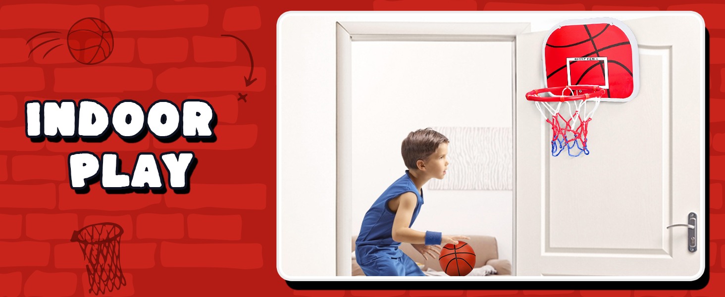 Basketball Hoop Wall Mounted, Indoor Basketball Hoop for Bedroom, Kids