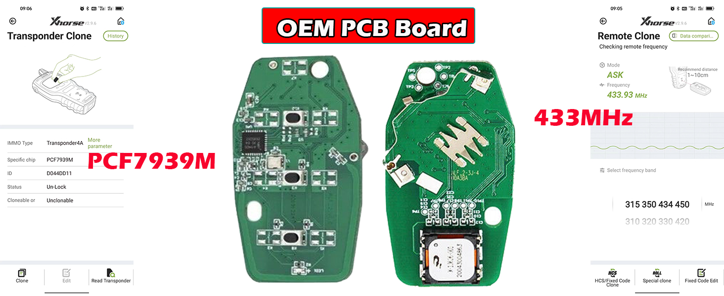 Alliskeys Keyless Entry Remote Key Fob, Smart Proximity