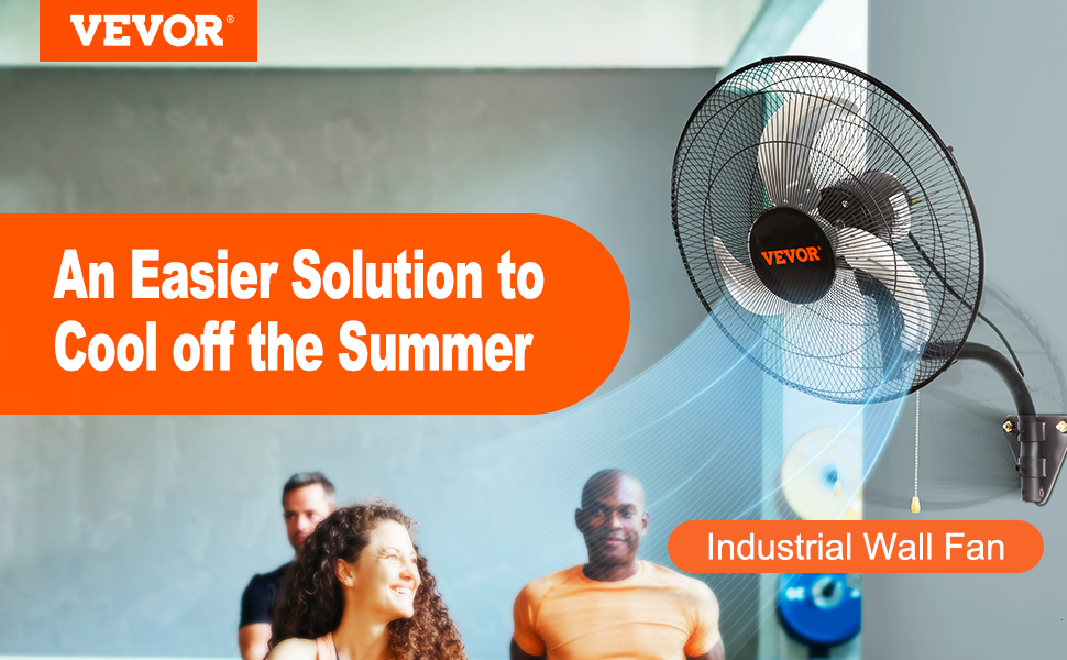 VEVOR Wall Mount Fan, 18 Inch, 3speed High Velocity Max. 4000 CFM