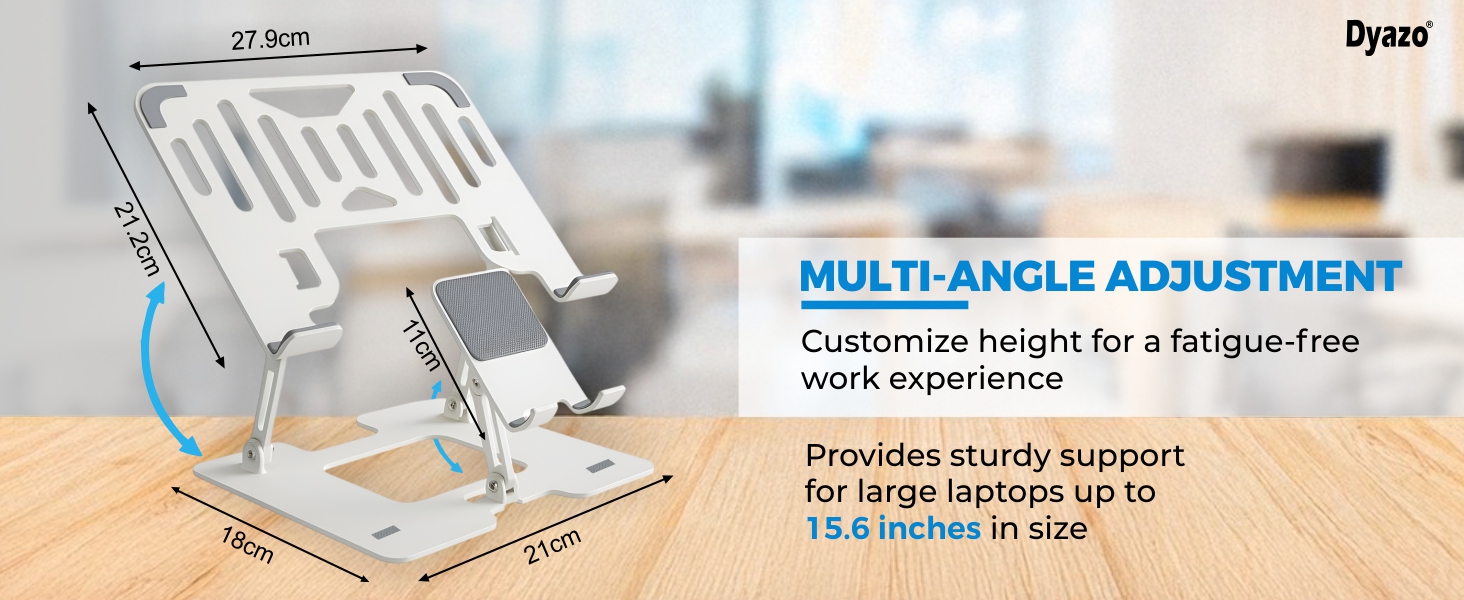 Dyazo 2 in 1 Adjustable Laptop Stand with Mobile Holder