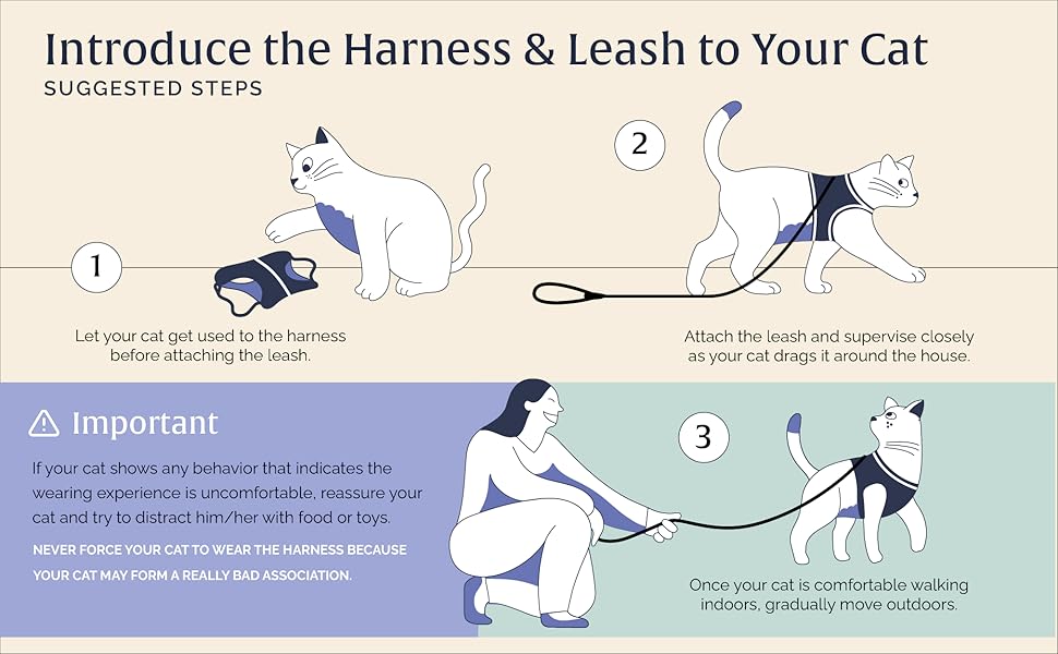 Hepper Cat Harness and Leash Escape Proof Set Black