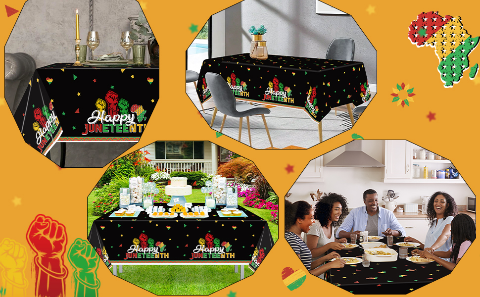 CFuguier 3 Packs Happy Tablecloths, American