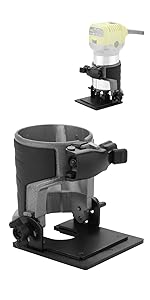 Dewinner à Bois Défonceuse Affleureuse électrique 710W 13000-33000RPM, 6 Vitesses Variables, 3 Pinces De 1/4" 6mm &8mm, Profession Plastifieuse Avec Accessoires 21 1027