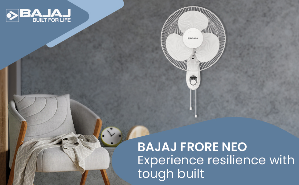 Bajaj Frore Neo 400mm All White Pedestal Fan