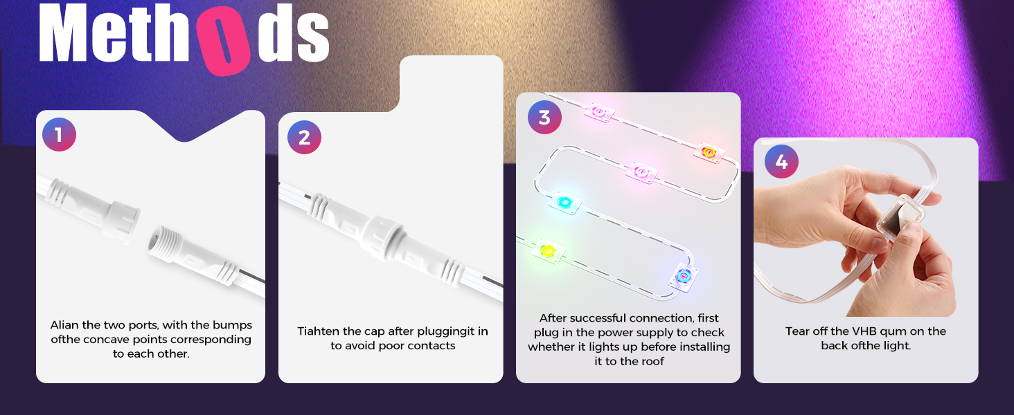 POOFZY Permanent Outdoor Lights for House