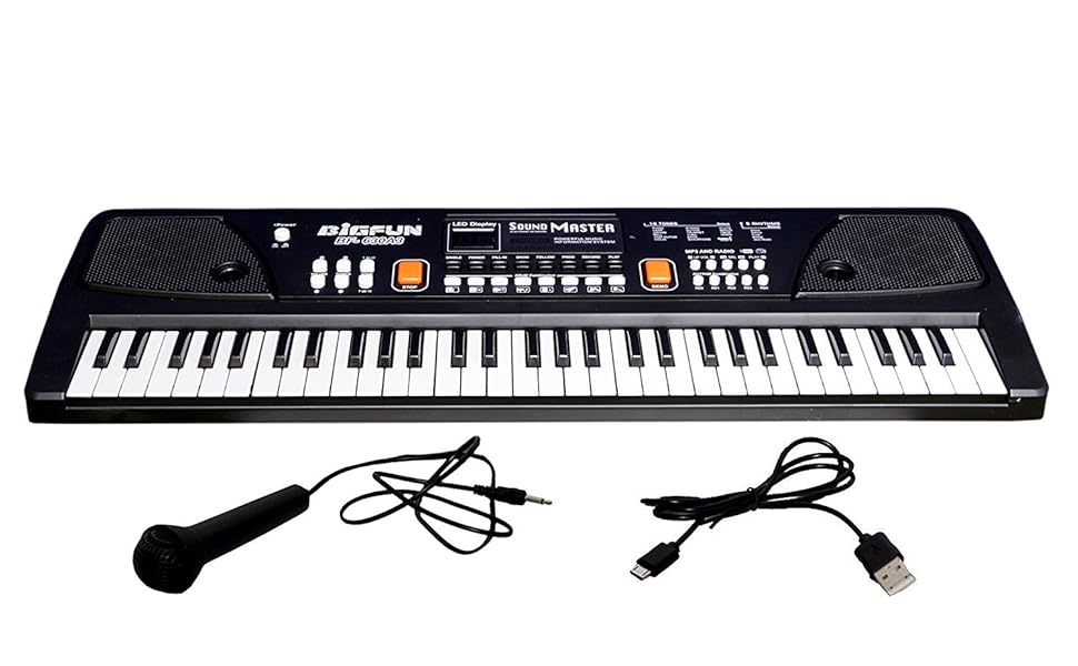 BIGFUN Jigitail 61 Keys Piano Keyboard Electronic Toy with Recording