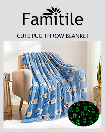pug blanket amazon