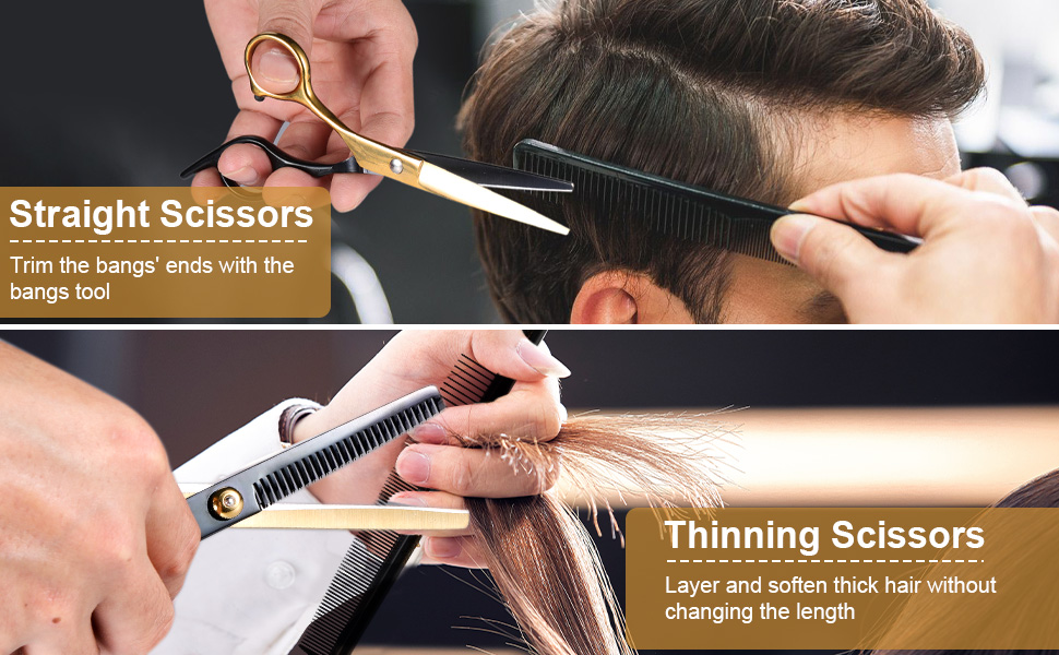 2 Pcs Sharp Hair Cutting Scissors, StainlessSteel 6.7