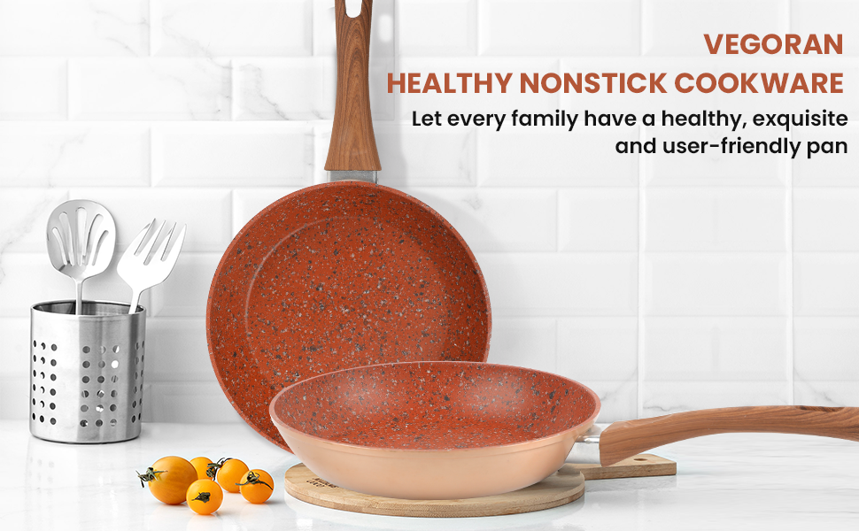 Vegoran Nonstick Frying Pan, Non Stick Large Aluminium