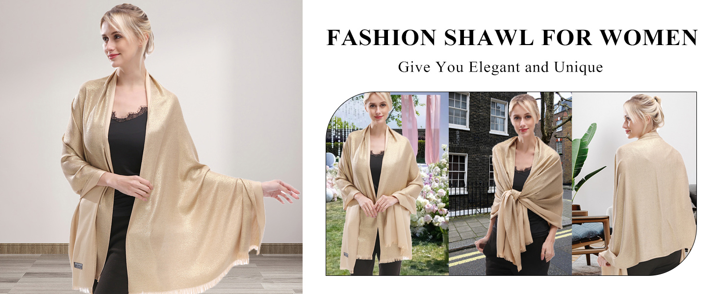 gold shawls for evening dresses