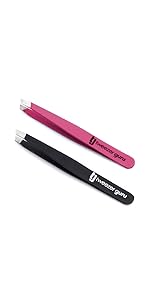 Tweezer Guru 2-Piece Precision Slant Tip Tweezers