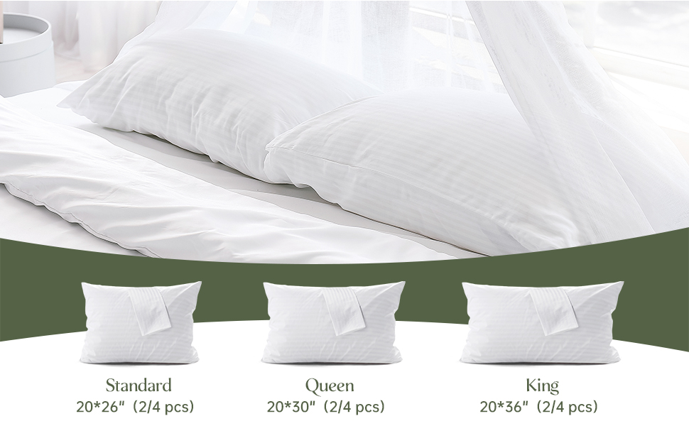 Fairpeak Pillow Protectors with Zipper Standard Size 4