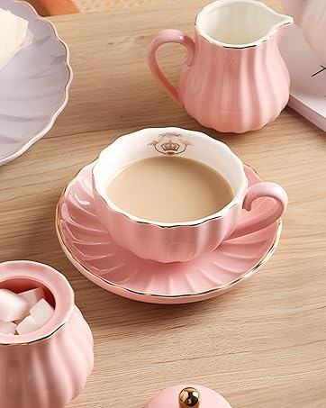 食器   Tea Set Sweejar Porcelain Tea Sets British Royal Series, 8 Oz Cups