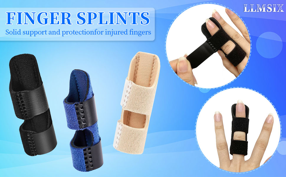 LLMSIX 3 Pcs Mallet Finger Splint Knuckles Brace Finger Splints