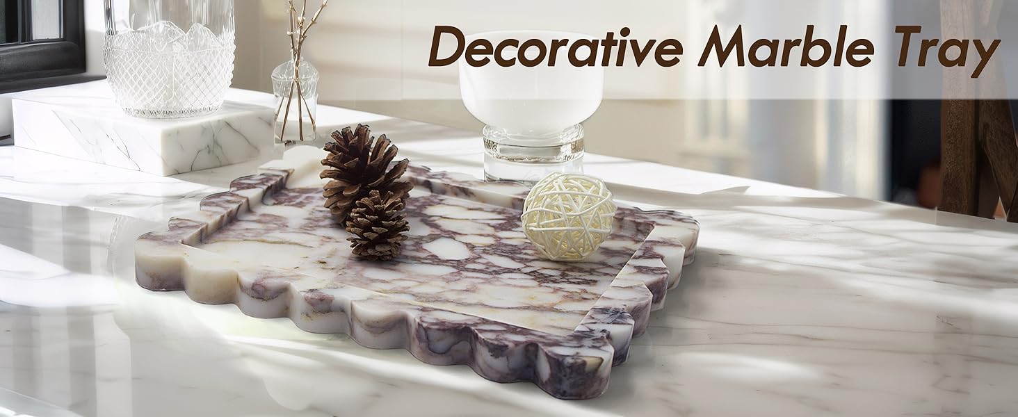 100% luxury natural marble tray