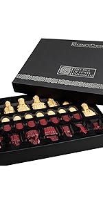 Isle of Lewis, Chessmen, Regency Chess, Chess Pieces, Red Edition