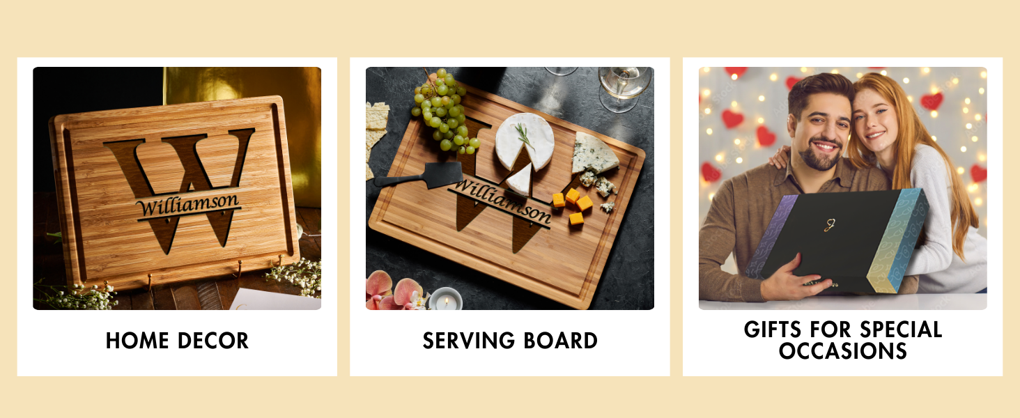 engraved charcuterie board personalized new home gift ideas